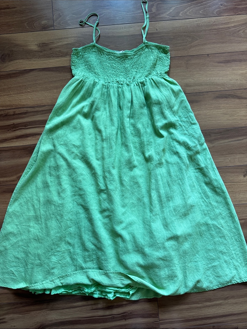 SOLAI Green Summer Midi Dress L